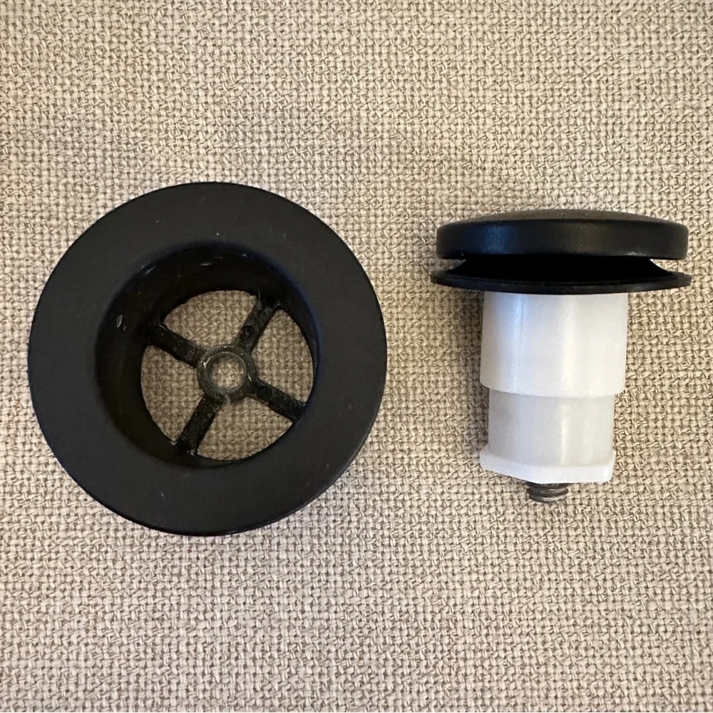 Brass Matte Black Toe Touch Bathtub Drain Cover